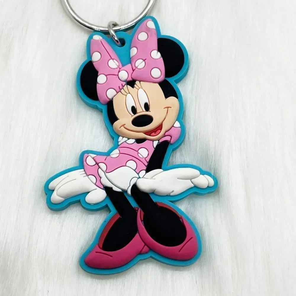 🔮 5/$25 Disney Minnie Mouse Soft‎ Plastic Keychain